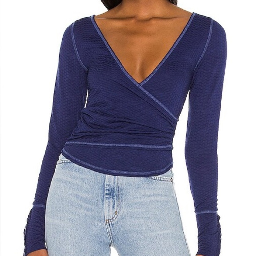 Free People Penny Top Blue NWT